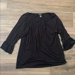 Black INC jersey soft bell sleeve top size XL